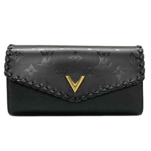 Auth LOUIS VUITTON Portefeuille Very M62059 Noir Very Line - MI4108 Long Wallet - Picture 1 of 13